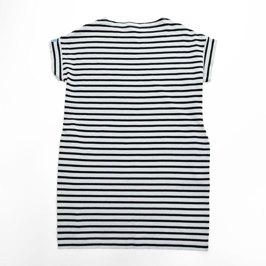 ORCIVAL Made in France 100% Cotton Striped Short Sleeve Dress White Black
