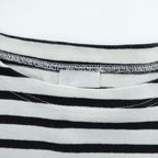 ORCIVAL Made in France 100% Cotton Striped Short Sleeve Dress White Black