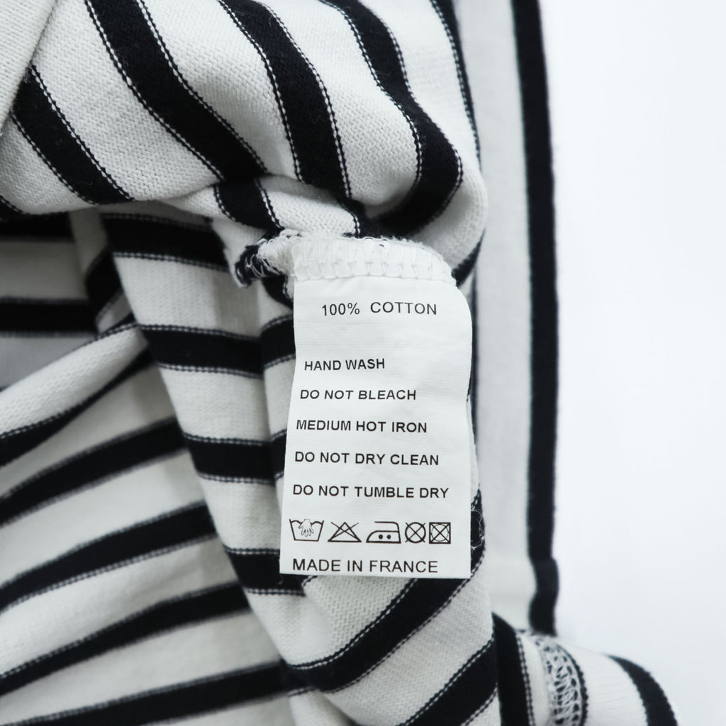 ORCIVAL Made in France 100% Cotton Striped Short Sleeve Dress White Black