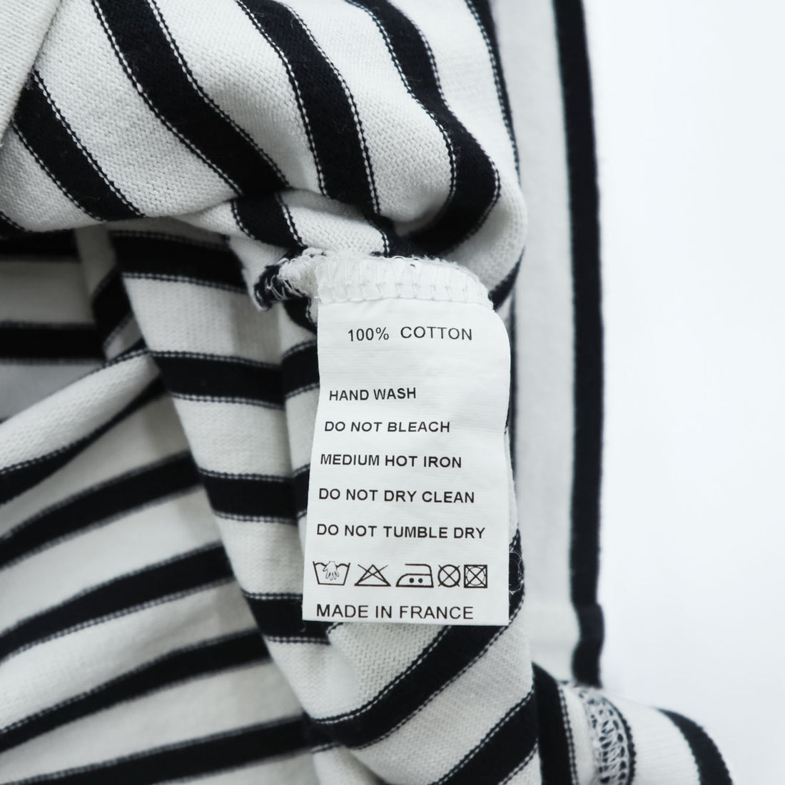 ORCIVAL Made in France 100% Cotton Striped Short Sleeve Dress White Black