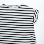 ORCIVAL Made in France 100% Cotton Striped Short Sleeve Dress White Black