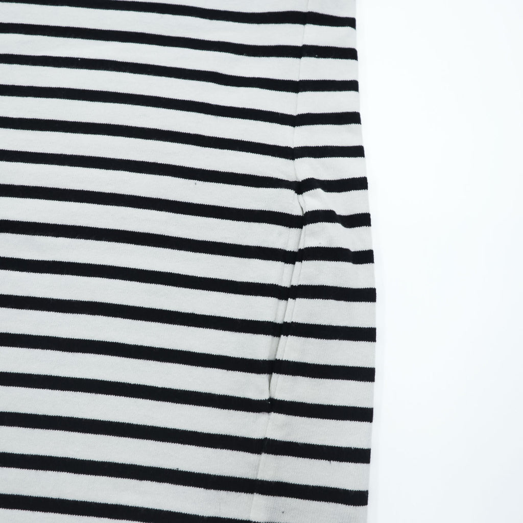 ORCIVAL Made in France 100% Cotton Striped Short Sleeve Dress White Black