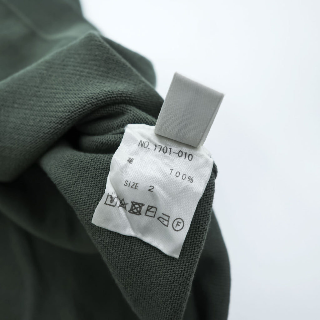 crépuscule Cotton Short Sleeve Knit Pocket Shirt Green Size 2 1701-010