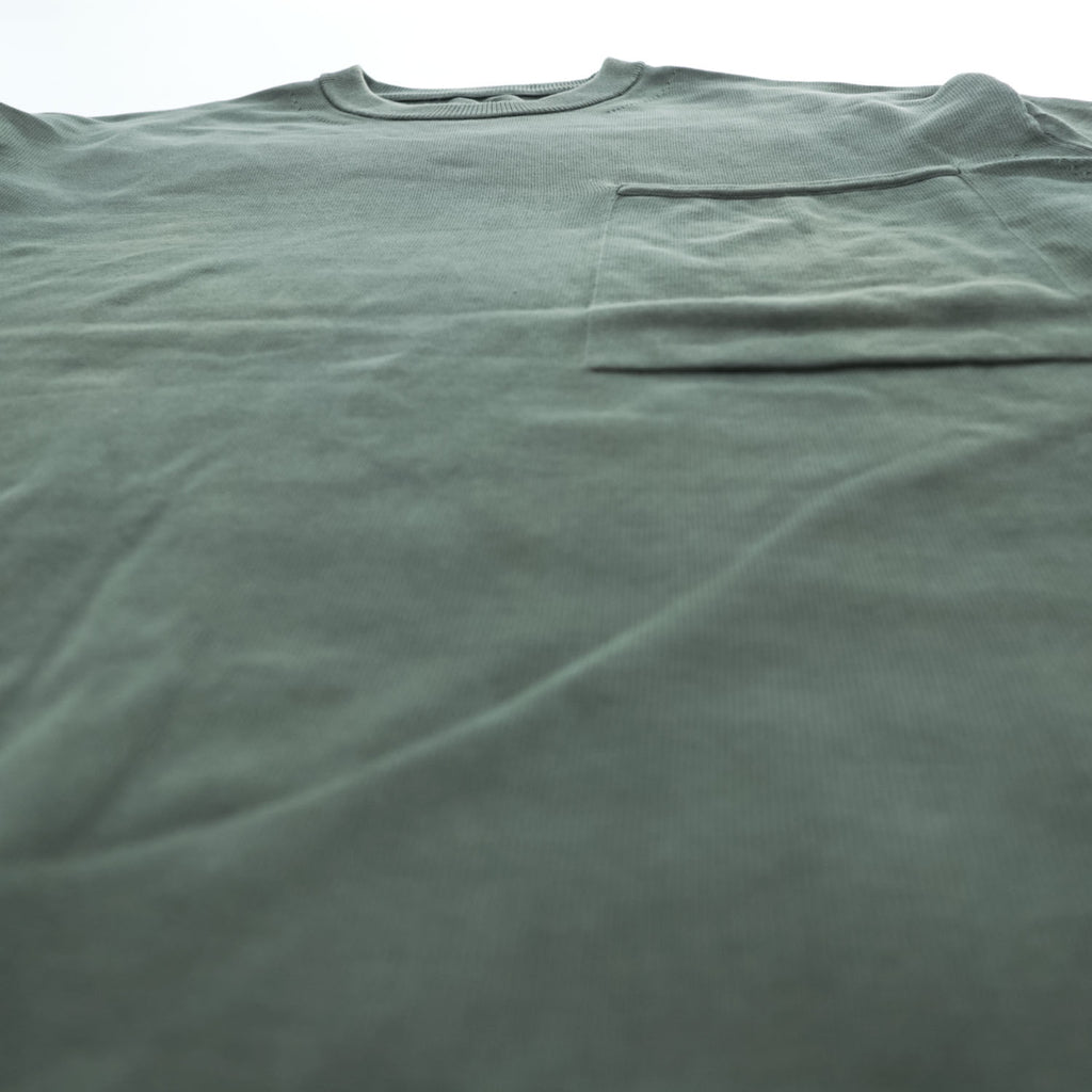 crépuscule Cotton Short Sleeve Knit Pocket Shirt Green Size 2 1701-010