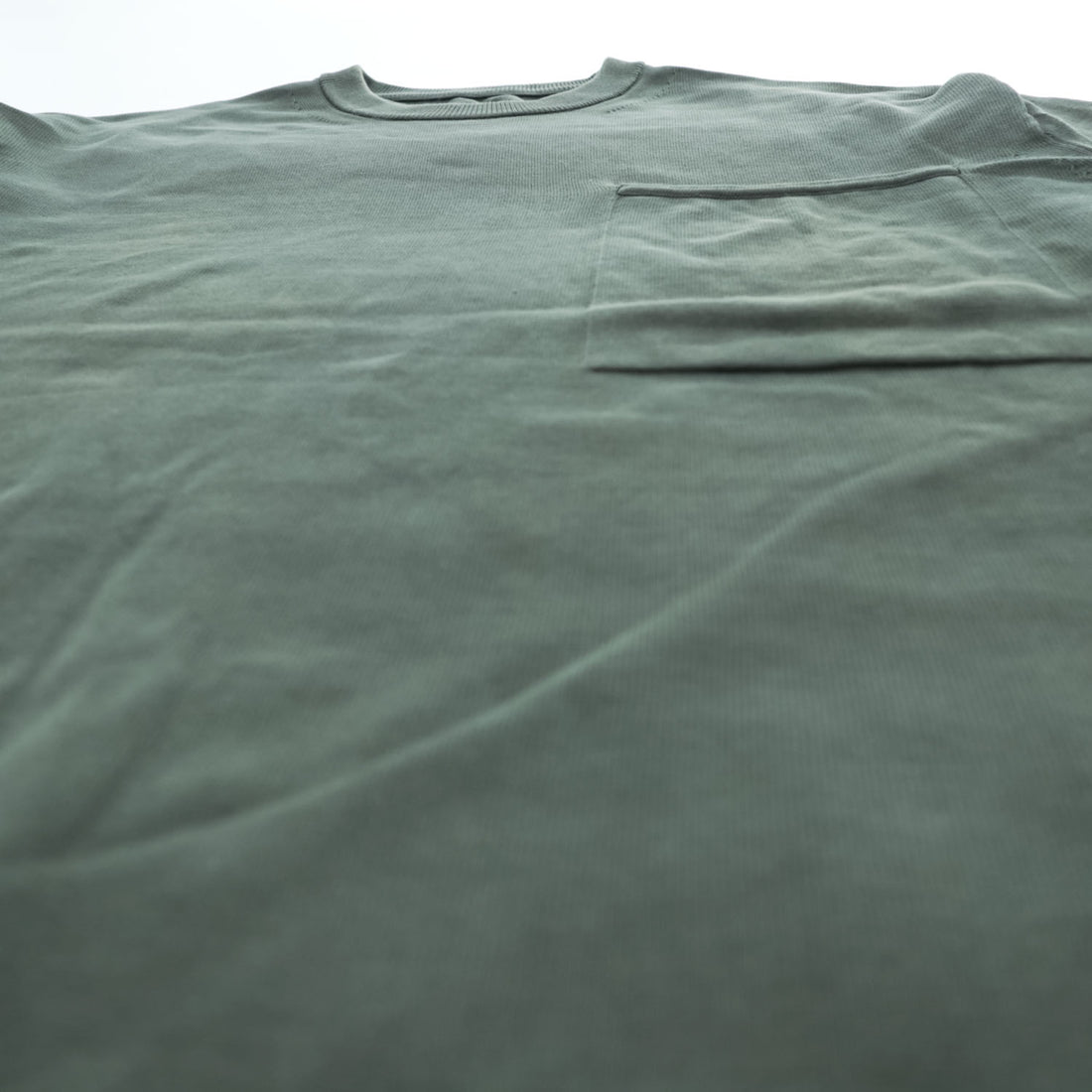 crépuscule Cotton Short Sleeve Knit Pocket Shirt Green Size 2 1701-010