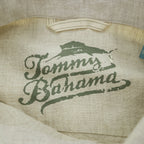 Tommy Bahama リネン100% 長袖シャツ XL ベージュ 麻 ボタニカル柄 RELAX