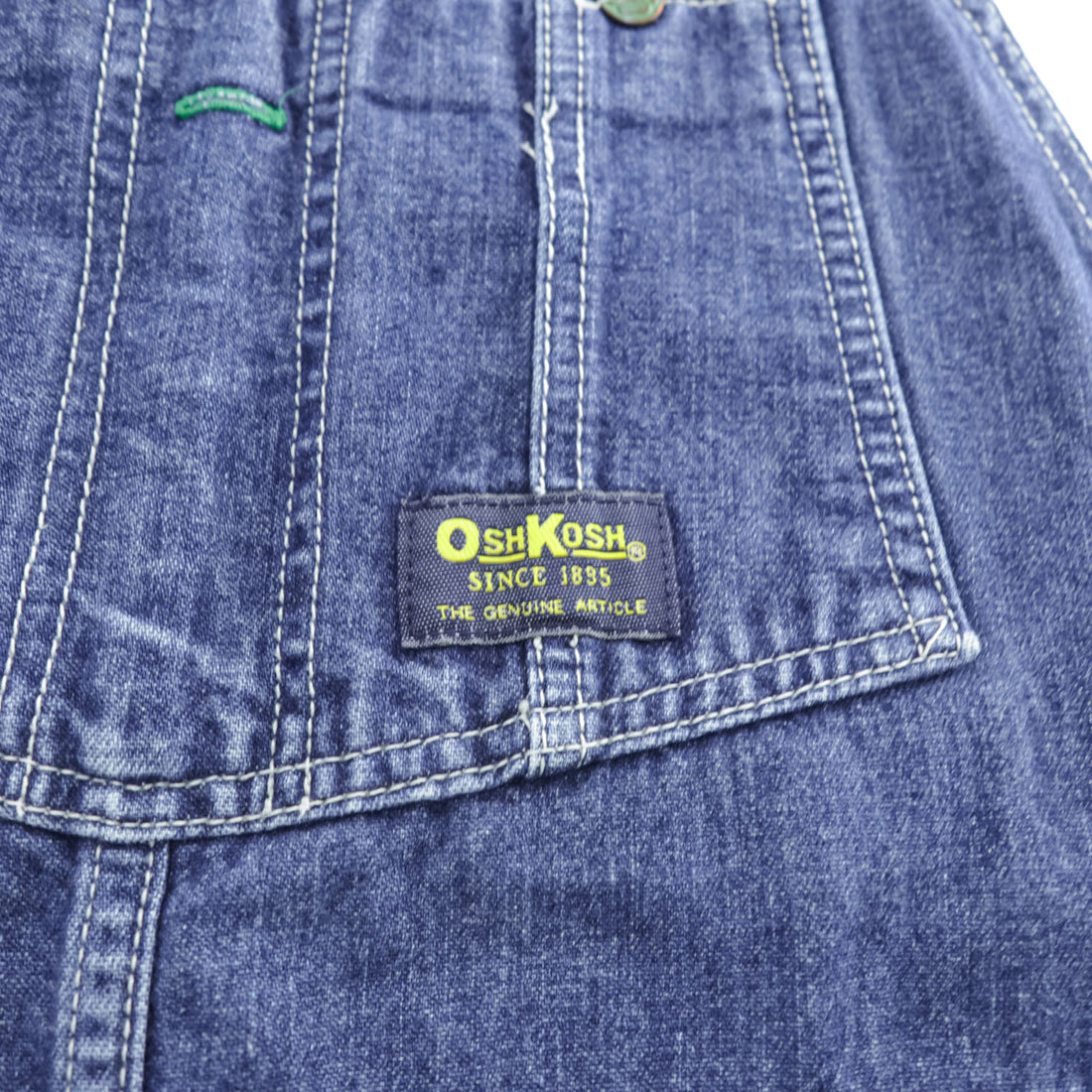 1990s OshKosh B'gosh VESTBAK Indigo Denim Carpenter Overalls Size 32 839-1100