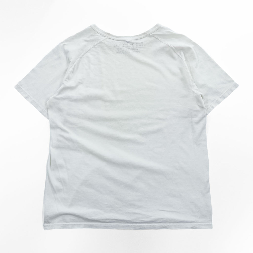 Nigel Cabourn 55-U-8110 White Raglan Sleeve Button Chest Pocket T-Shirt Size 48