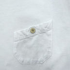 Nigel Cabourn 55-U-8110 White Raglan Sleeve Button Chest Pocket T-Shirt Size 48