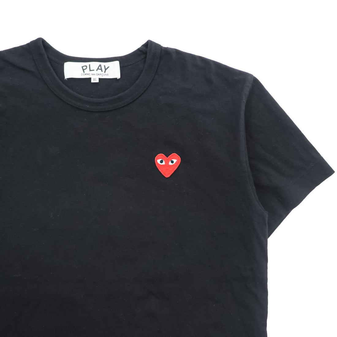 PLAY COMME des GARCONS 日本製 ハートロゴ Tシャツ XL ブラック AD2025/4 AX-T108