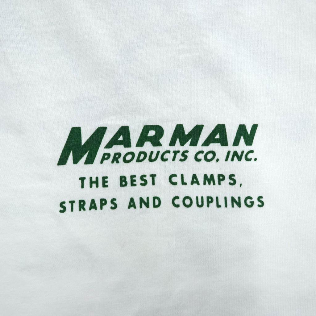 BUZZ RICKSON'S USA製 Tシャツ L ホワイト バックプリント MARMAN PRODUCTS CO