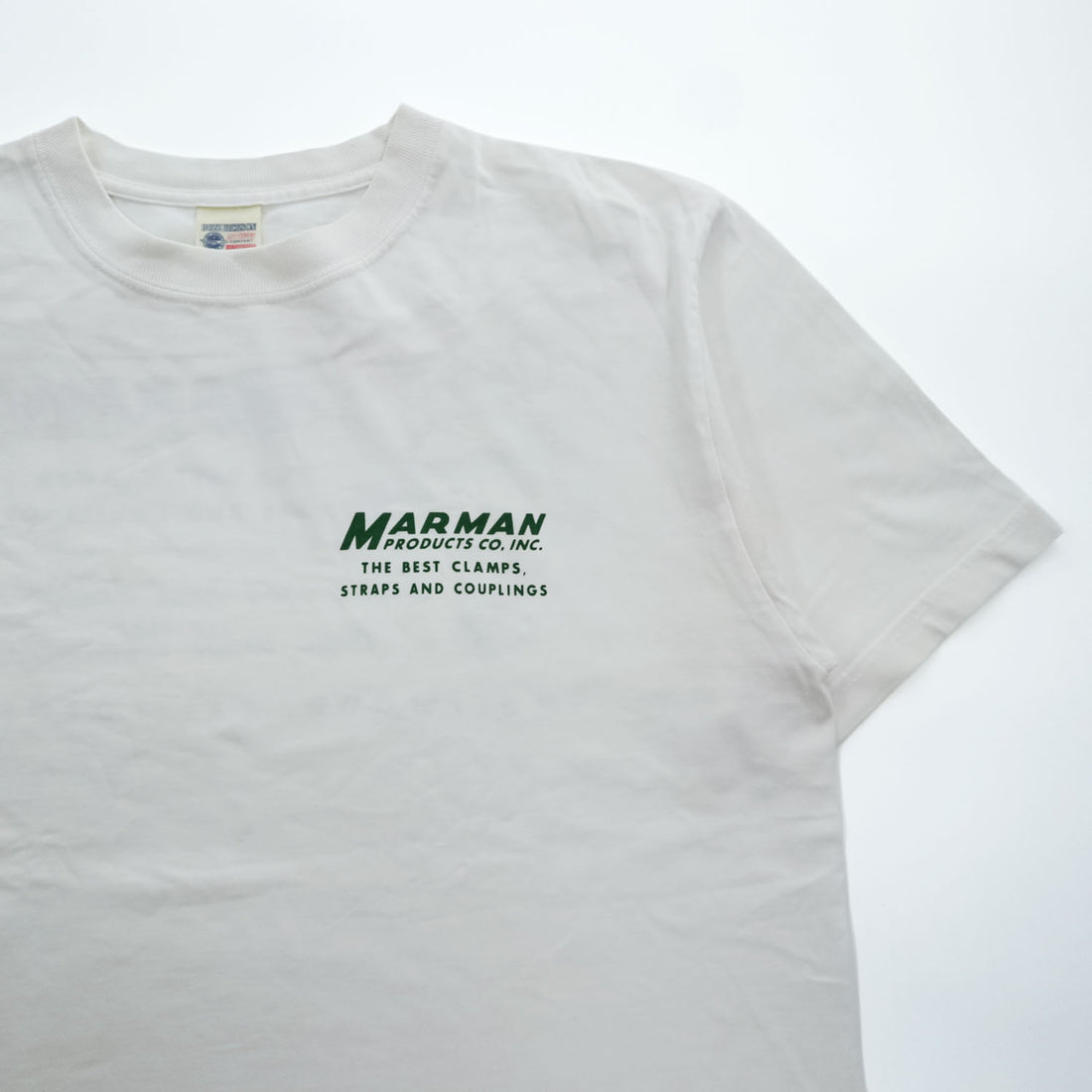 BUZZ RICKSON'S USA製 Tシャツ L ホワイト バックプリント MARMAN PRODUCTS CO