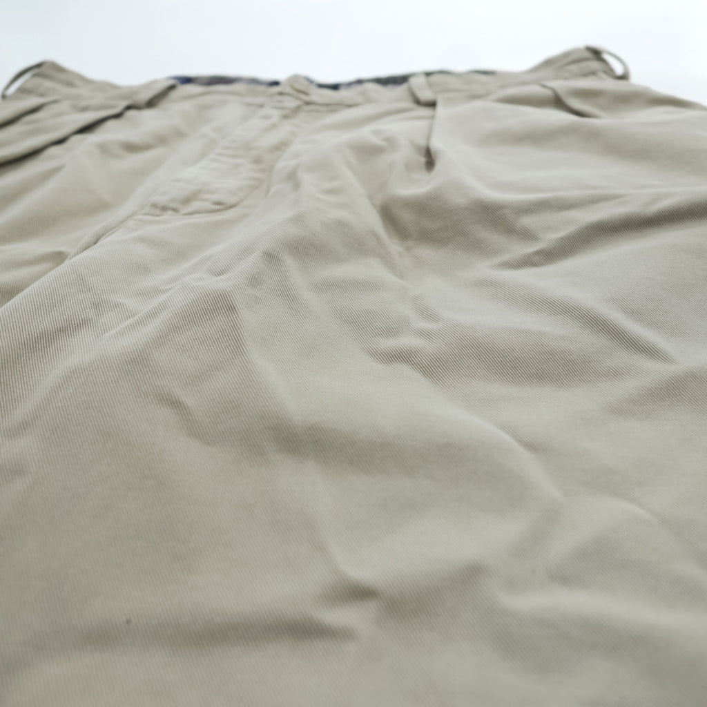 Polo Ralph Lauren 90年代 USA製 ヴィンテージ 2タックショーツ THE CLASSIC GOLF PANT ショートパンツ ハーフパンツ L ベージュ プリーツ