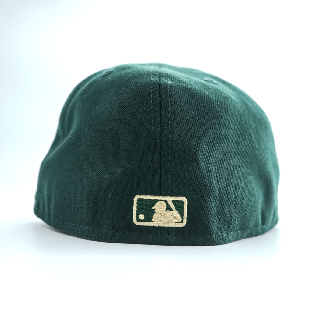 New Era 59FIFTY ボストン・レッドソックス レザーBロゴ ダークグリーン キャップ 7 1/2
