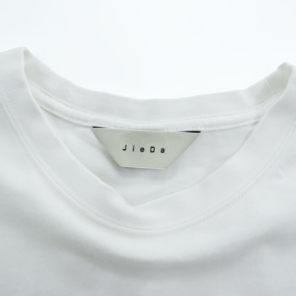 JieDa オーバーサイズ Tシャツ FREE ホワイト ワイド 短丈 サイドスリット