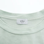 URU 日本製 レイヤード 長袖 ロングスリーブ Tシャツ ロンT L ミントグリーン コットン100%