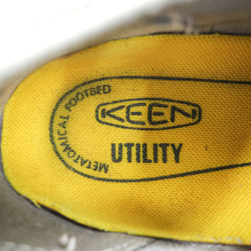 KEEN ユーティリティ UTILITY ワークシューズ 26cm グリーン メッシュ ドローコード STEEL TOE 安全靴 F2413-18 F3445-21