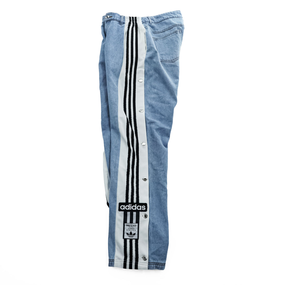 adidas originals アディブレイク サイドスナップ デニムパンツ ジーンズ XL ブルー 3ストライプ H59020