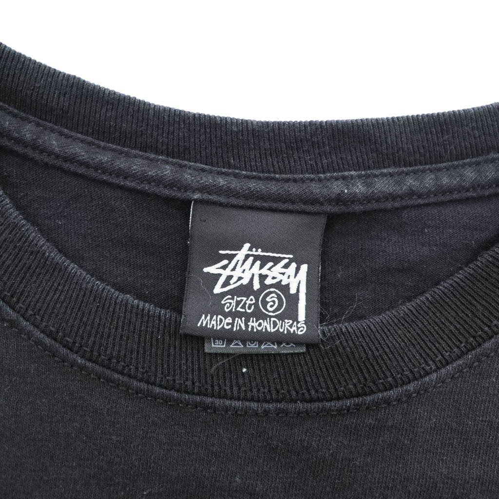 STUSSY サークルロゴ 両面プリント Tシャツ S ブラック International Stüssy Tribe