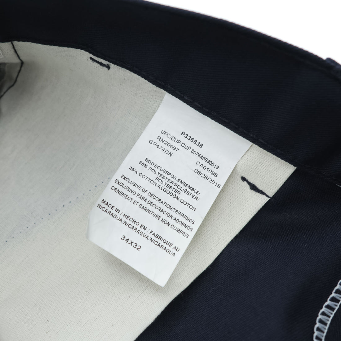 Dickies ワークパンツ チノパンツ 34×32 ネイビー GP474DN