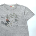 BUZZ RICKSON'S 日本製 ポパイ POPEYE Tシャツ M グレー 染み込みプリント USN