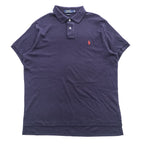 POLO RALPH LAUREN Custom Fit Navy Short Sleeve Polo Shirt Men's L Pony Logo