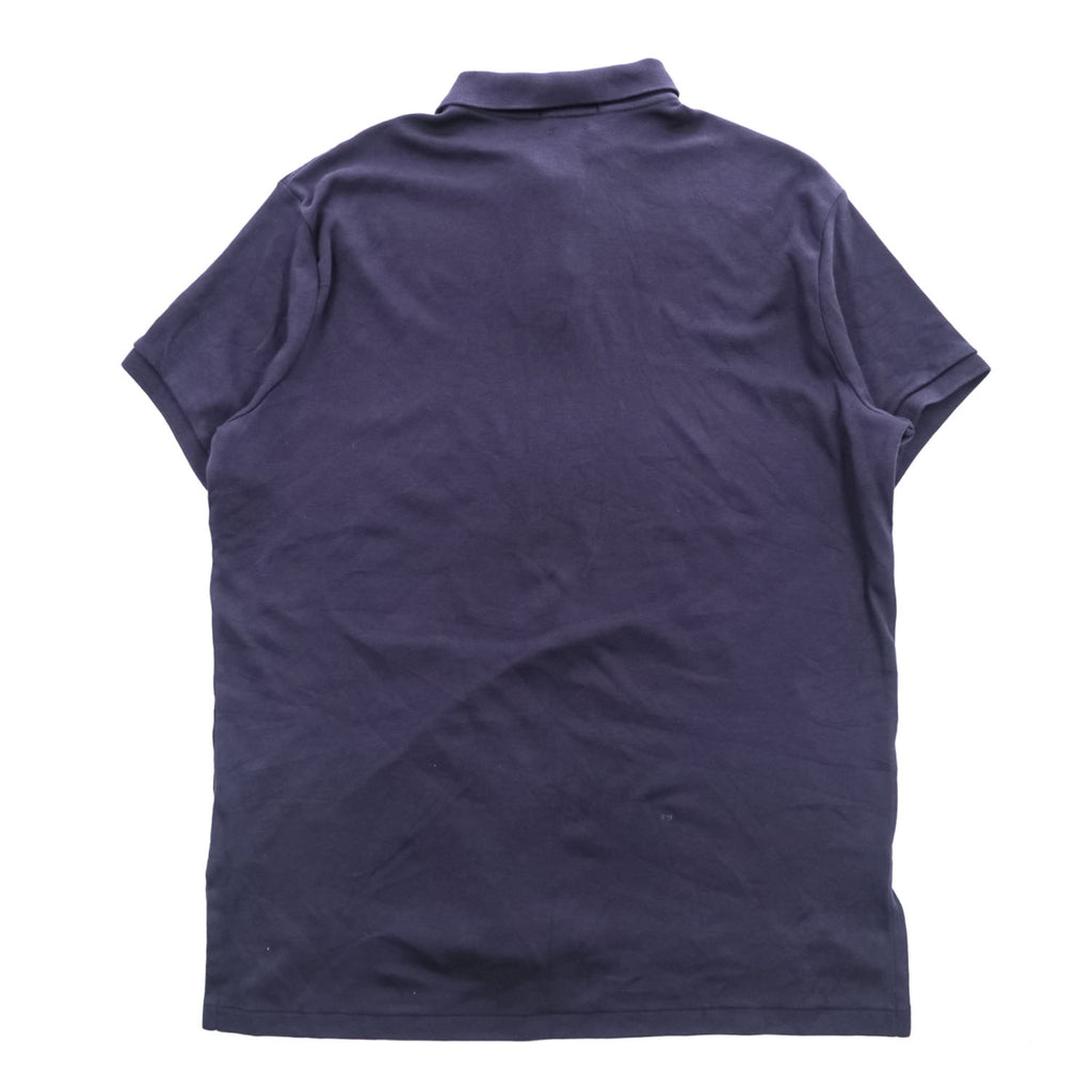 POLO RALPH LAUREN Custom Fit Navy Short Sleeve Polo Shirt Men's L Pony Logo