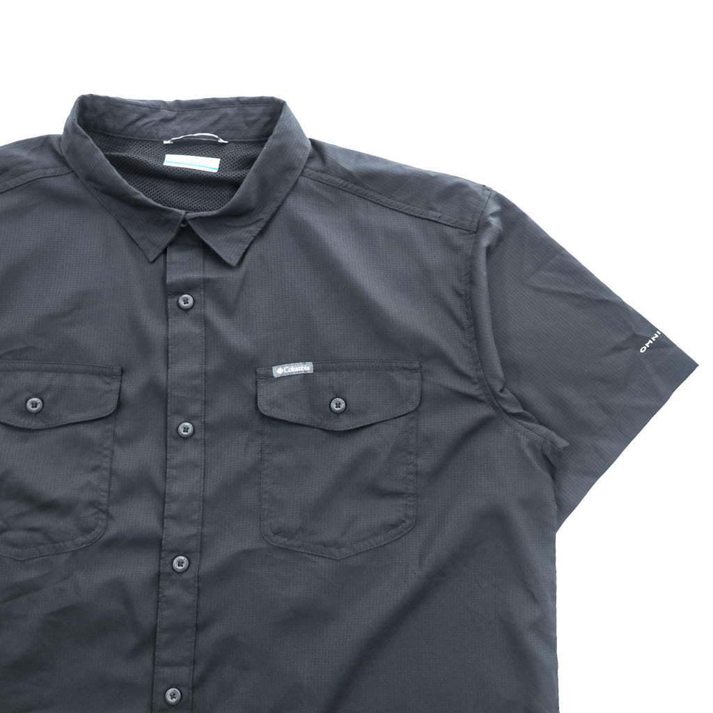 Columbia 半袖シャツ OMNI-WICK XL ブラック メッシュ Utillzer 2 Solid S/S Shirt 透湿 AM9136