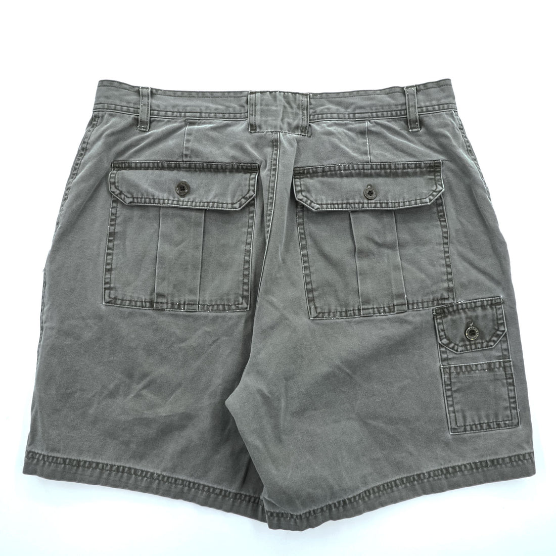 Eddie Bauer 90年代 ヴィンテージ ブッシュ カーゴショーツ ショートパンツ L グレー マルチポケット