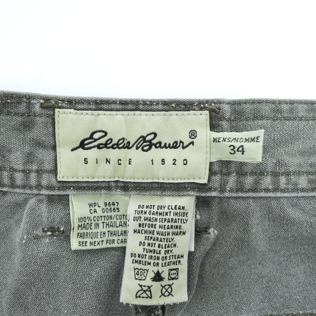 Eddie Bauer 90年代 ヴィンテージ ブッシュ カーゴショーツ ショートパンツ L グレー マルチポケット