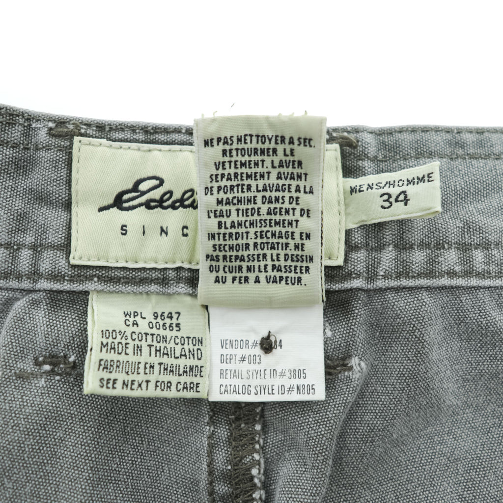 Eddie Bauer 90年代 ヴィンテージ ブッシュ カーゴショーツ ショートパンツ L グレー マルチポケット