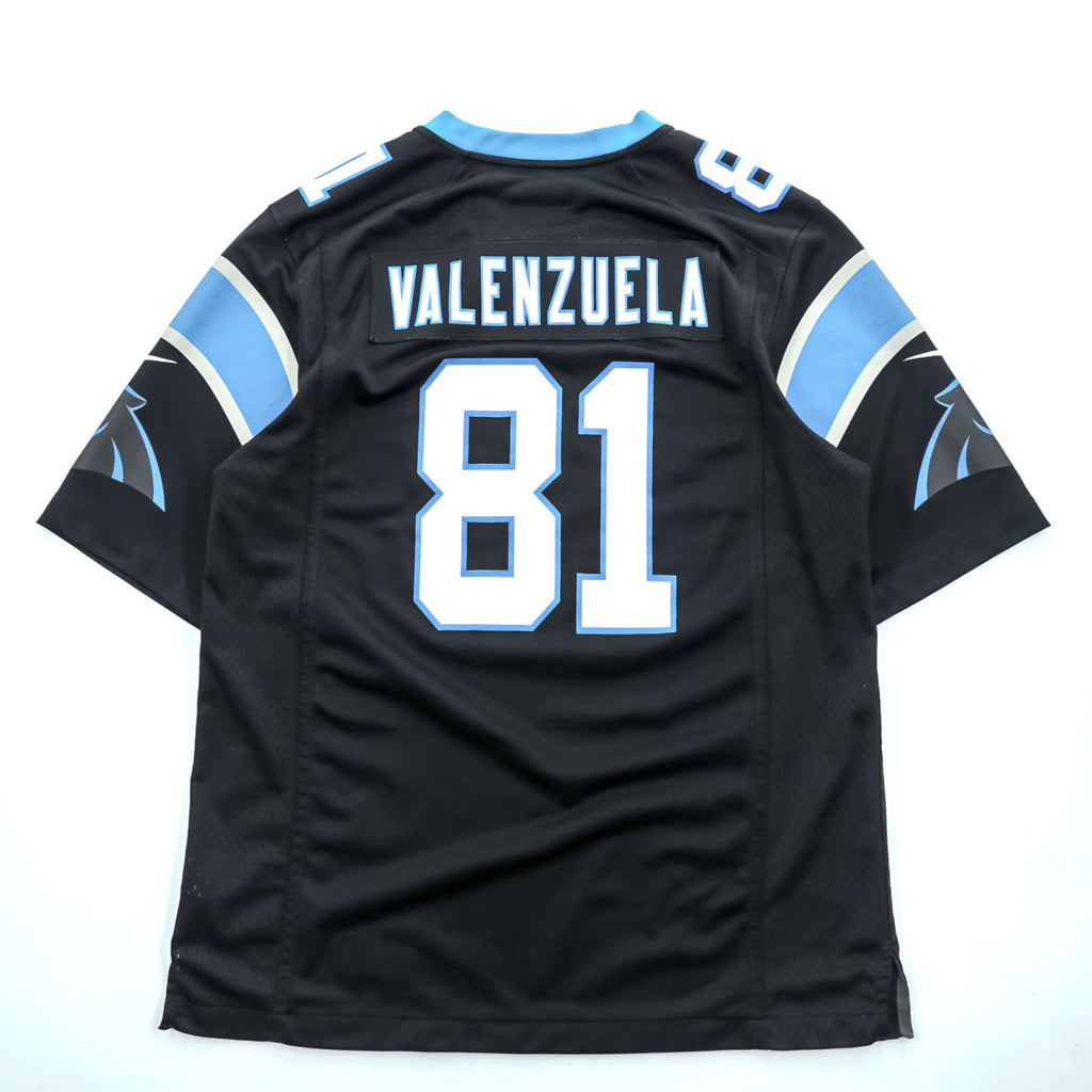 NIKE ゲームジャージ Vネック Tシャツ L ブラック ブルー ON FIELD NFL ナンバリング
