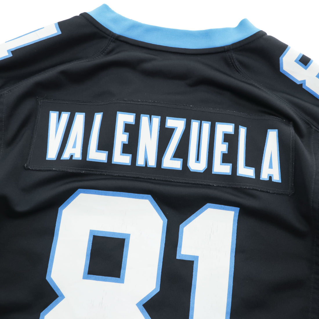 NIKE ゲームジャージ Vネック Tシャツ L ブラック ブルー ON FIELD NFL ナンバリング