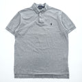Polo Ralph Lauren ポロシャツ L グレー スモールポニー ロゴ 刺繍 CLASSIC FIT 鹿の子