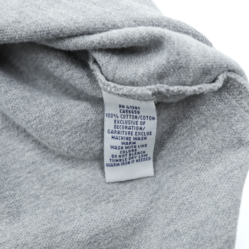 Polo Ralph Lauren ポロシャツ L グレー スモールポニー ロゴ 刺繍 CLASSIC FIT 鹿の子
