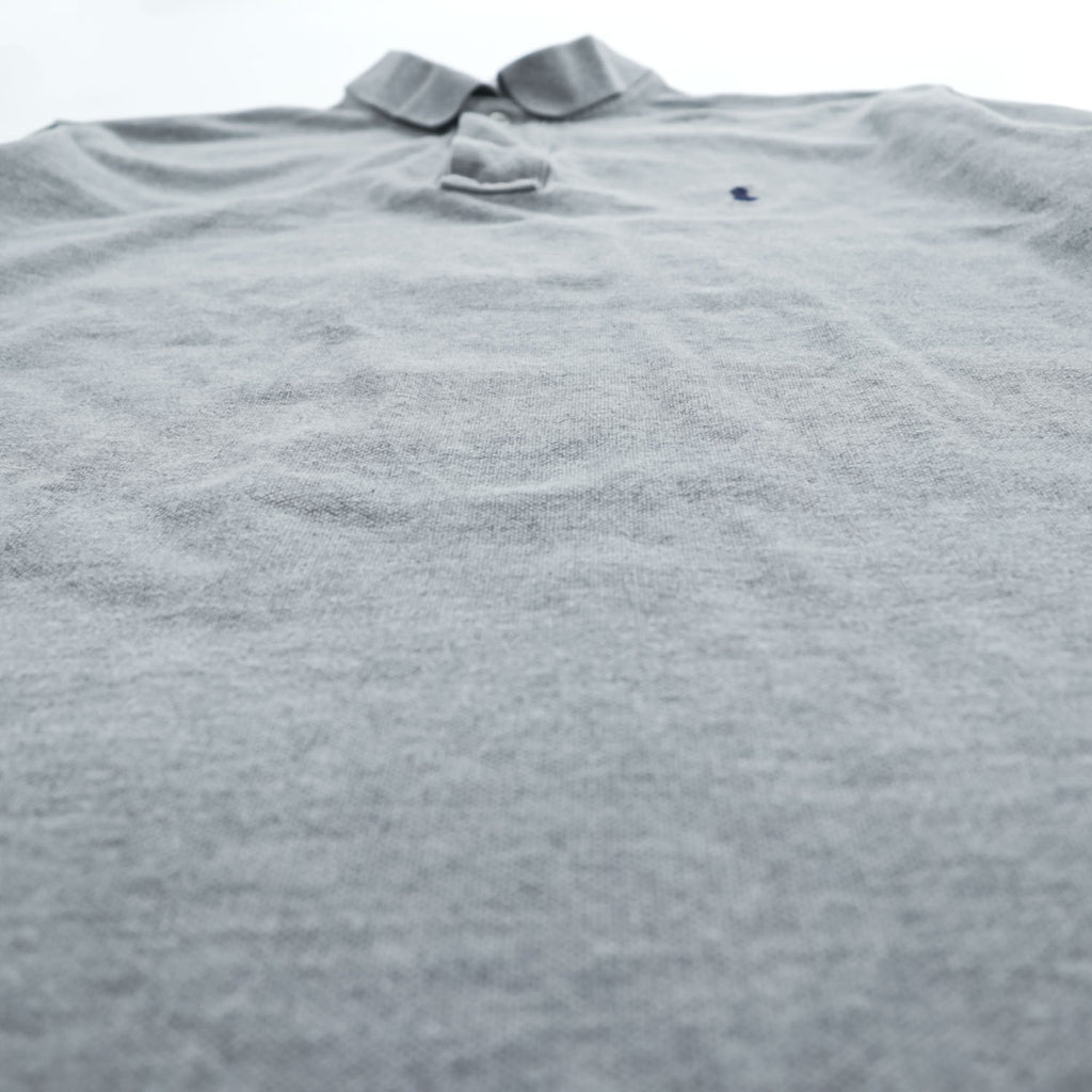 Polo Ralph Lauren ポロシャツ L グレー スモールポニー ロゴ 刺繍 CLASSIC FIT 鹿の子