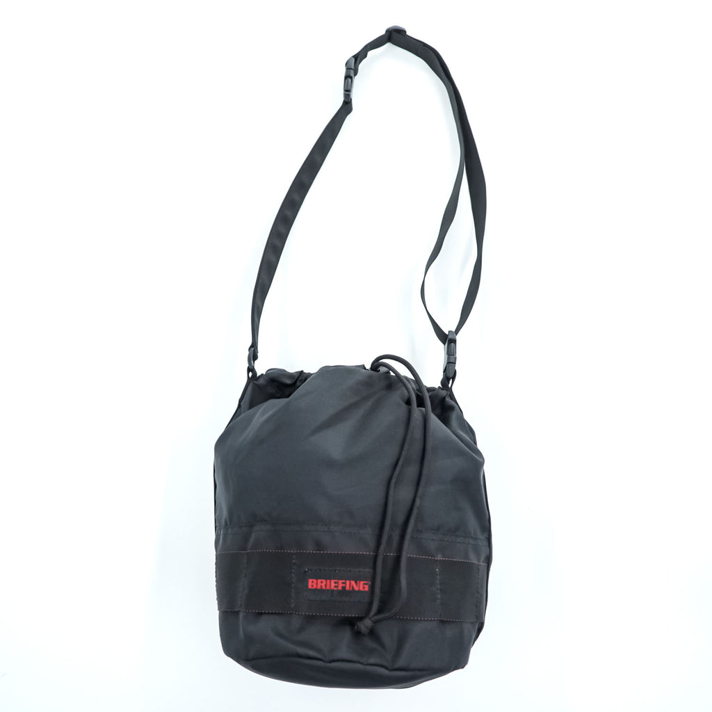 BRIEFING Made in Japan Black Nylon Drawstring Shoulder Bag