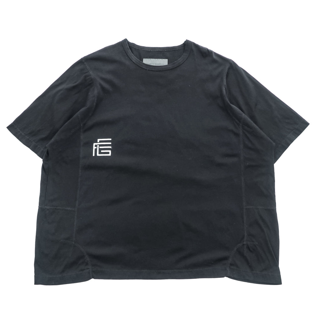 FUMITO GANRYU リビルド 再構築 Tシャツ S ブラック ワイド REBUILD Garment Dyeing FU3-CU-101 日本製