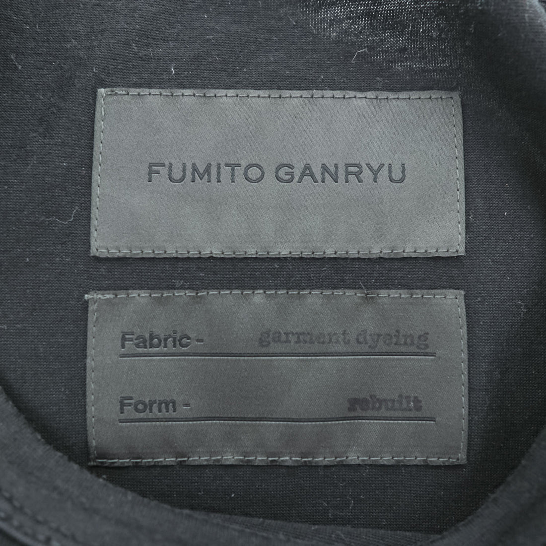 FUMITO GANRYU リビルド 再構築 Tシャツ S ブラック ワイド REBUILD Garment Dyeing FU3-CU-101 日本製