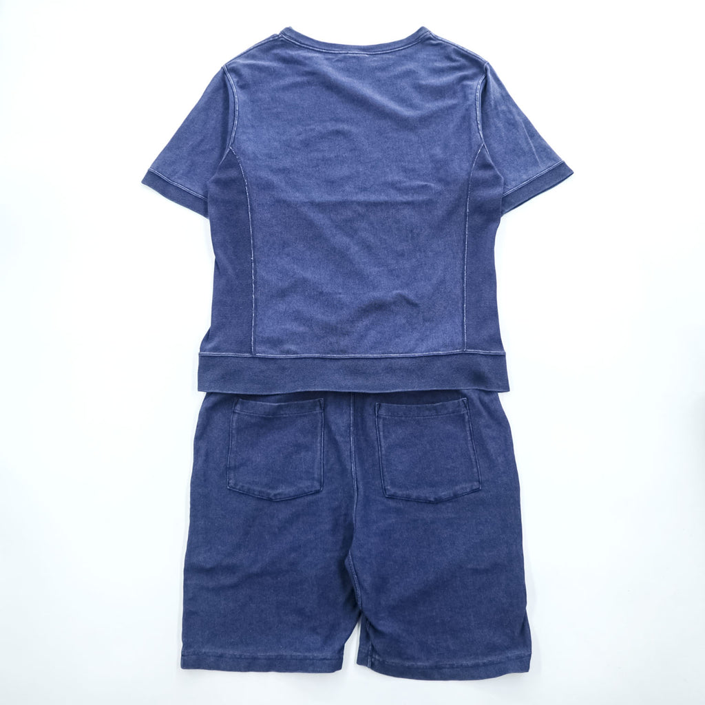 Champion Reverse Weave T-Shirt and Shorts Set Navy Small C8-K348