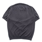 UNITED ARROWS コットンシルク 半袖 ニット M チャコールグレー 1118-199-0505