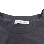 UNITED ARROWS コットンシルク 半袖 ニット M チャコールグレー 1118-199-0505