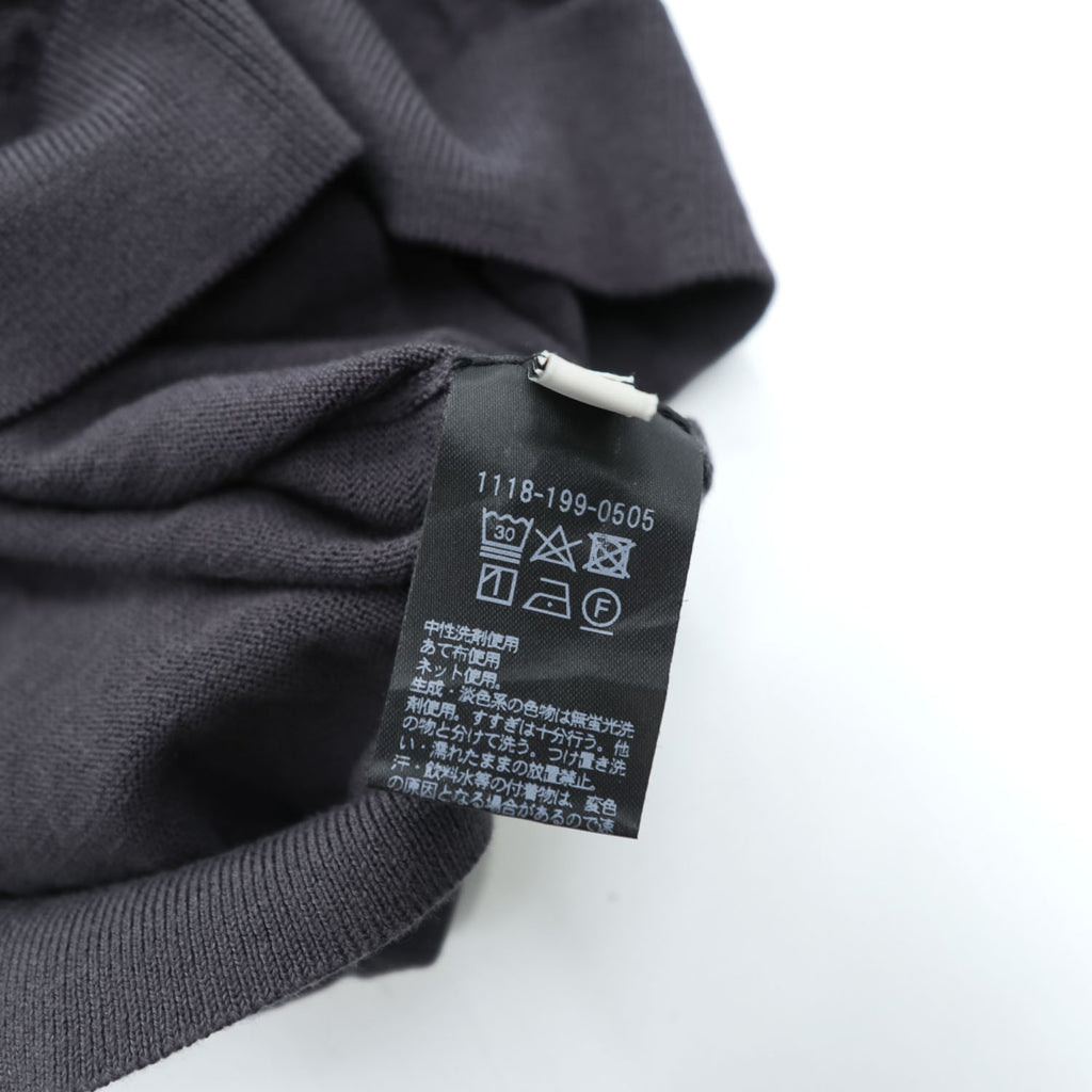 UNITED ARROWS コットンシルク 半袖 ニット M チャコールグレー 1118-199-0505