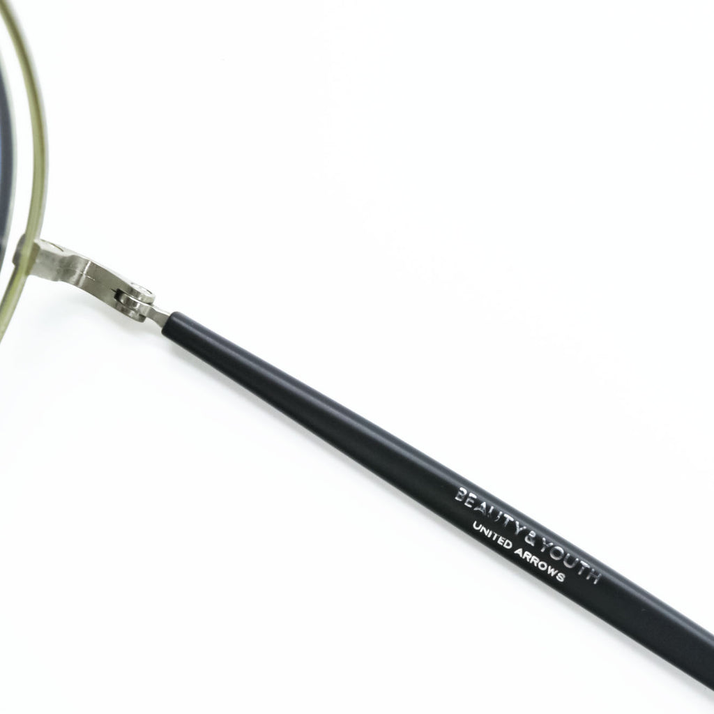 金子眼鏡 ( KANEKO OPTICAL ) 跳ね上げ式 サングラス ラウンド B&Y BEAUTY&YOUTH UNITED ARROWS別注 フリップアップ 日本製