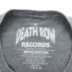 DEATH ROW RECORDS ヒップホップ レーベル スケルトングラフィック Tシャツ M グレーフェード ウォッシュ加工 Ripple Junction