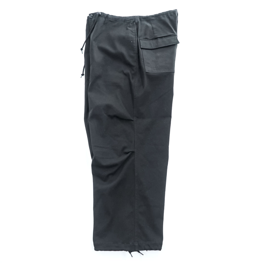B:MING by BEAMS ワイドイージーパンツ L ブラック ストレッチ ドローコード 裏起毛 オーバーパンツ 92-24-0474-147