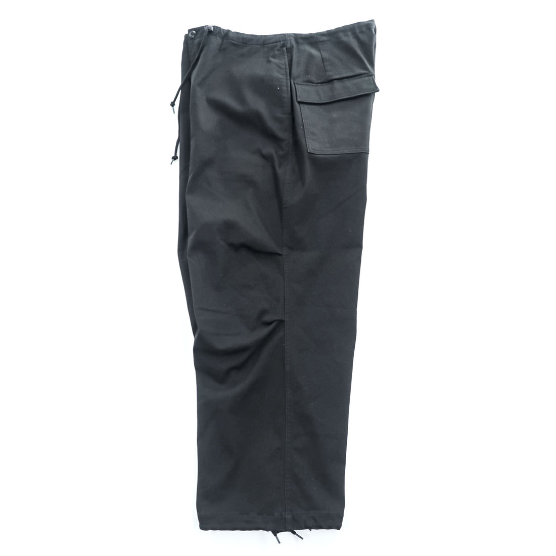 B:MING by BEAMS ワイドイージーパンツ L ブラック ストレッチ ドローコード 裏起毛 オーバーパンツ 92-24-0474-147