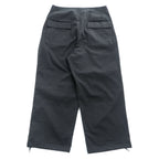 B:MING by BEAMS ワイドイージーパンツ L ブラック ストレッチ ドローコード 裏起毛 オーバーパンツ 92-24-0474-147