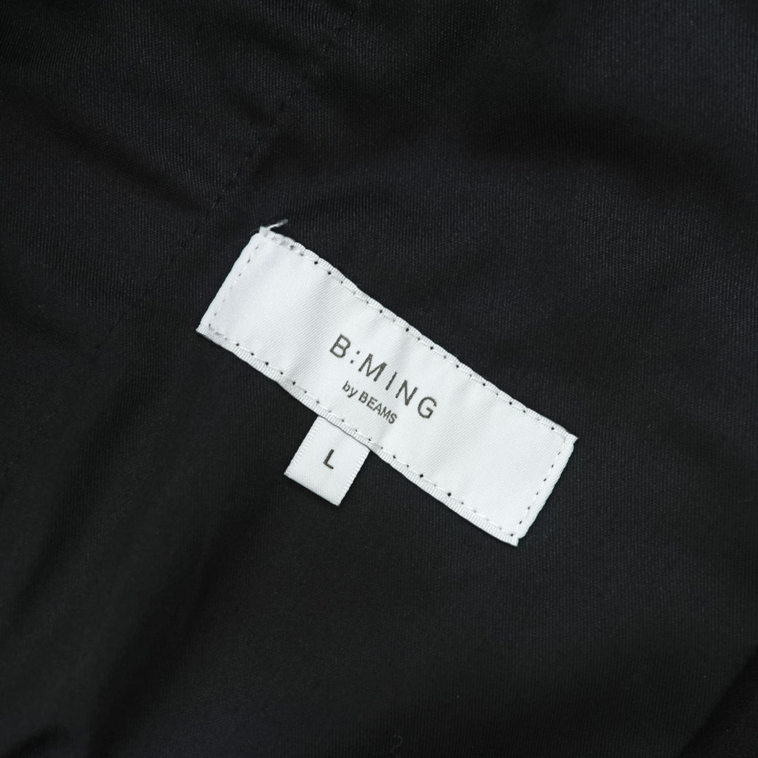 B:MING by BEAMS ワイドイージーパンツ L ブラック ストレッチ ドローコード 裏起毛 オーバーパンツ 92-24-0474-147
