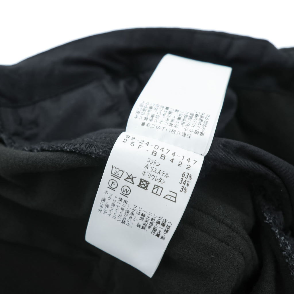 B:MING by BEAMS ワイドイージーパンツ L ブラック ストレッチ ドローコード 裏起毛 オーバーパンツ 92-24-0474-147